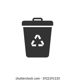 Recycling Bin Icon Isolated On White Background.Eps 10