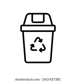 plantilla vectorial de símbolo de bin de reciclaje