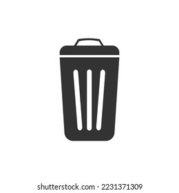 Icono de papelera de reciclaje. Ilustración vectorial de fondo del contenedor de basura.