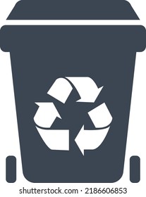 Recycling bin icon vector illustration 