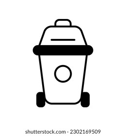 Recycling Bin icon vector stock illustration.