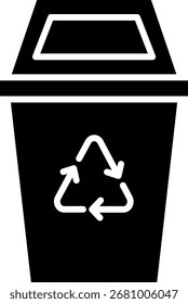 Icono del compartimiento de reciclaje para la clasificación de residuos y la protección del medio ambiente