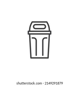 Recycling bin line icon. linear style sign for mobile concept and web design. Trash Bin outline vector icon. Symbol, logo illustration. Vector graphics