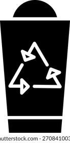 Design de ícone de vetor de linha da lixeira