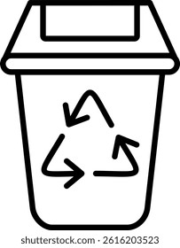 Recycling Bin Outline icon vector illustration 

