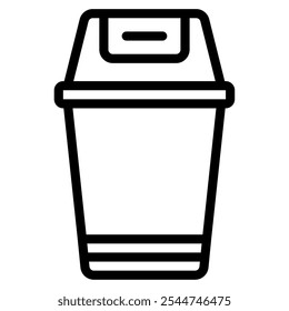 Recycling Bin Public Facility icon illustration