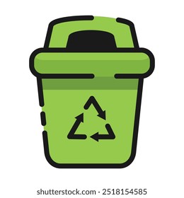 ícone ecologia único da lixeira