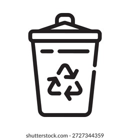 Recyclingbehälter mit Recyclingzeichen darauf