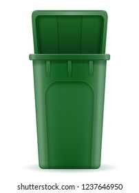 recycling bin trash bucket stock vector illustration isolated on white background