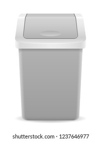 recycling bin trash bucket stock vector illustration isolated on white background