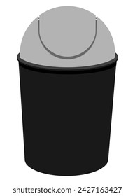 recycling bin trash bucket stock vector illustration isolated on white background