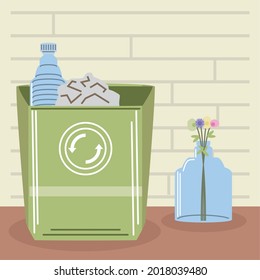 Recycling-Müllpapier