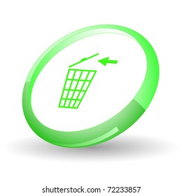 Recycling bin. Vector icon.