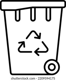 Icono del vector Bin de reciclaje. Se puede usar para imprimir, móviles y aplicaciones web.