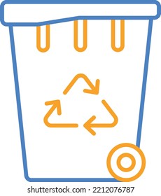 Recycling Bin Vektorsymbol. Kann für Druck-, Mobil- und Web-Anwendungen verwendet werden.