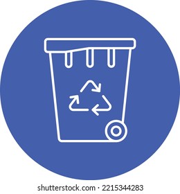 Icono del vector Bin de reciclaje. Se puede usar para imprimir, móviles y aplicaciones web.