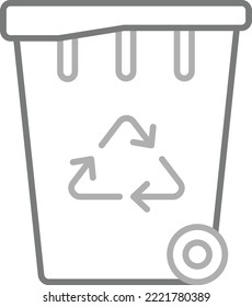 Icono del vector Bin de reciclaje. Se puede usar para imprimir, móviles y aplicaciones web.