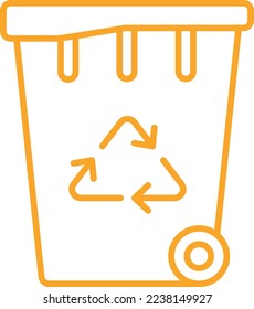 Icono del vector Bin de reciclaje. Se puede usar para imprimir, móviles y aplicaciones web.