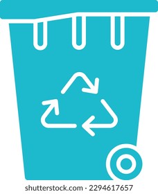 Icono del vector Bin de reciclaje. Se puede usar para imprimir, móviles y aplicaciones web.