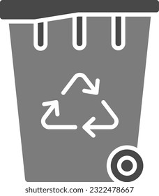Recycling Bin vector icon. Can be used for printing, mobile and web applications.