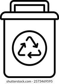 Recycling Bin vector icon. Can be used for printing, mobile and web applications.