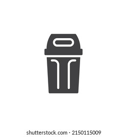 Recycling-bin-Vektorsymbol. volles Flachzeichen für mobiles Konzept und Webdesign. Trash Bin Glyph Symbol. Symbol, Logo-Abbildung. Vektorgrafik