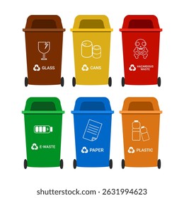 Recycling bin vector illustration. Waste management. World environmental day concept.