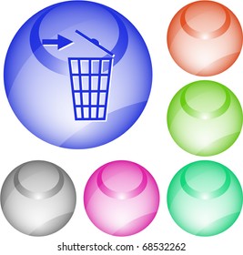 Recycling bin. Vector interface element.