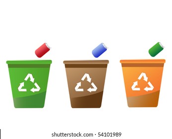 recycling bins