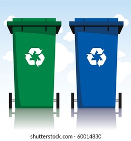 recycling bins