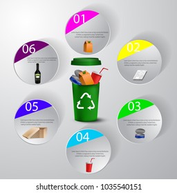 recycling bins illustration