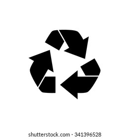 Recycling  - black vector icon