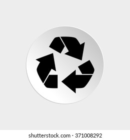 Recycling  - black vector icon