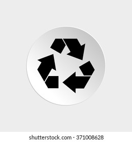 Recycling -  black vector icon