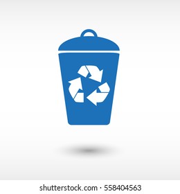 Recycling  - blue vector icon