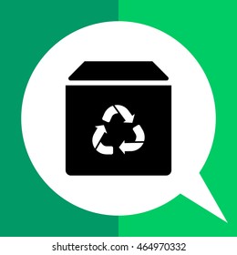 Recycling box icon