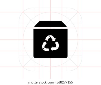 Recycling box icon