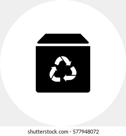 Recycling box icon