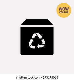 Recycling box icon