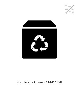 Recycling box icon