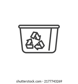 Recycling-Box-Symbol lineares Stilzeichen für mobiles Konzept und Webdesign. Eco-Box Umriss-Vektorsymbol. Symbol, Logo-Abbildung. Vektorgrafik