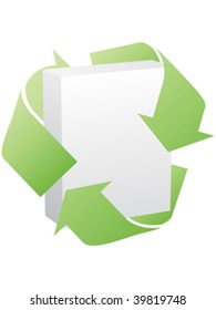 ilustración de vector de caja de reciclaje