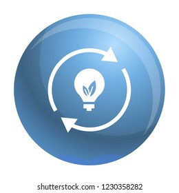 Recycling bulb energy icon. Simple illustration of recycling bulb energy vector icon for web design isolated on white background