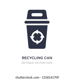 recycling can icon on white background. Simple element illustration from Tools and utensils concept. recycling can icon symbol design.