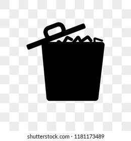 Recycling Can vector icon isolated on transparent background, Recycling Can logo concept