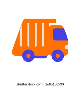 Recycling-Auto-Symbol. Grafische Elementgrafik auf weißem Hintergrund.