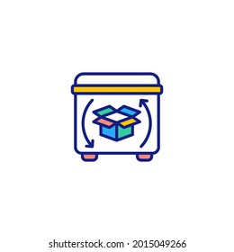 Recycling Cardboard icon in vector. Logotype