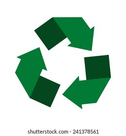 Recycling center. Circle arrows. Vector illustration.