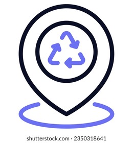 Recycling Center Icon can be used for web, app, infographic, etc