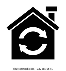Recycling Center Vector Glyph Icon For Personal And Commercial Use.
